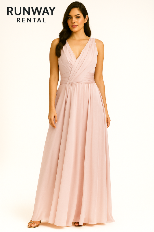 Vestido rosado pálido Dessy Colección Talla 12