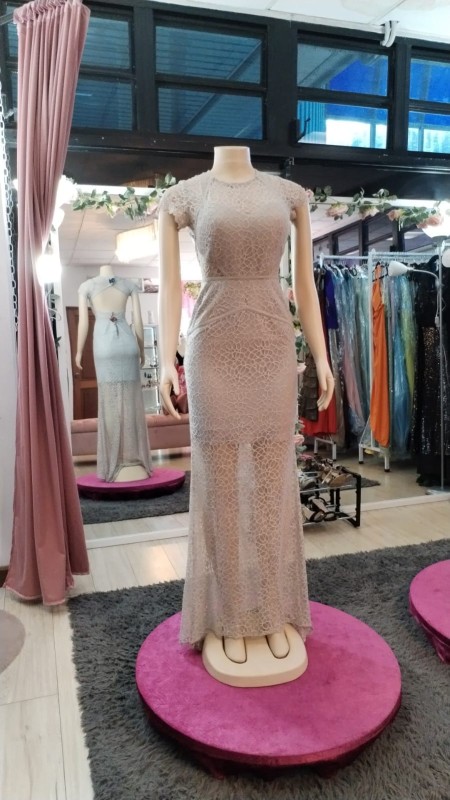 Ingrid Espejismo Sirena Vestido Con Espalda Abierta Verde Oscuro