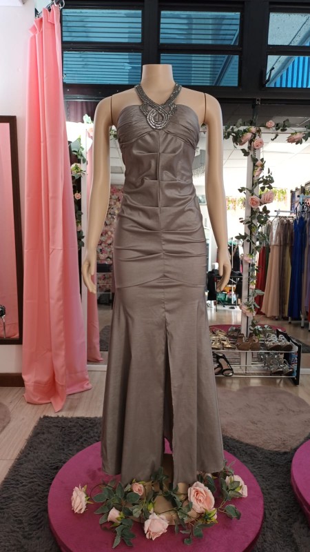 Ingrid Espejismo Sirena Vestido Con Espalda Abierta Musgo