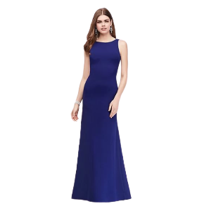 Mermaid Gown with Low Black and Ruffles